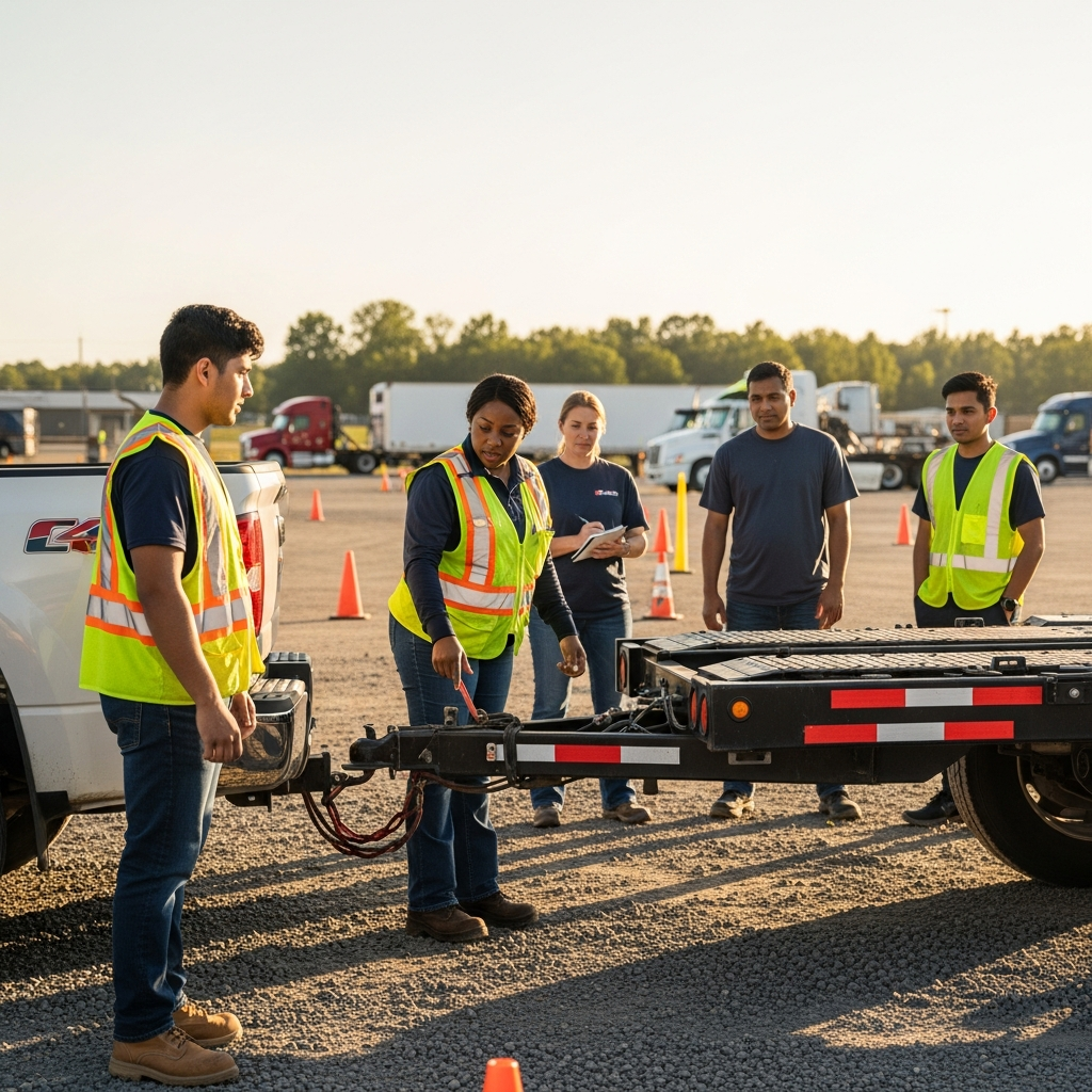 Graduates with new truck